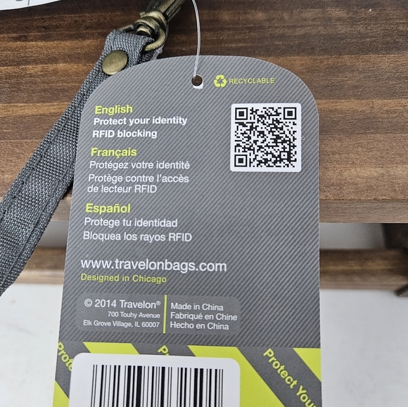 Travelon Gray RFID Blocking Wallet/wristlet NWT - Picture 7 of 7